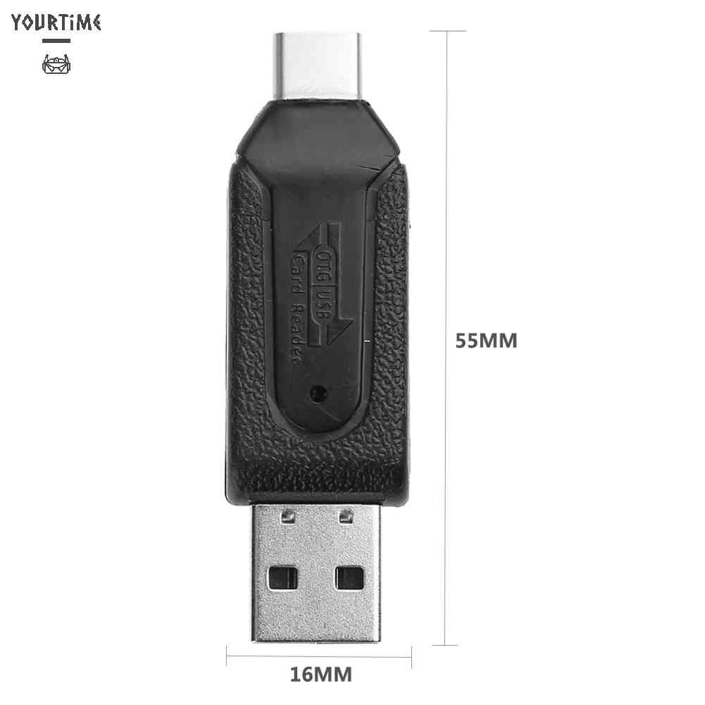 Đầu Đọc Thẻ Nhớ Tốc Độ Cao 480Mbps OTG USB2.0 Type-C Cho SD TF