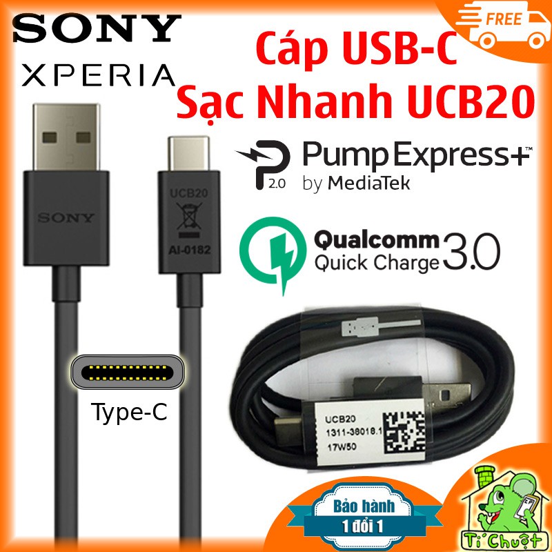 [ZIN THEO MÁY] Cáp Sony UCB20 USB Type-C Sạc Nhanh Chính Hãng