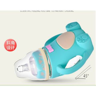 Bình sữa gấu siêu cute 240ml, cho bé 0-12 tháng