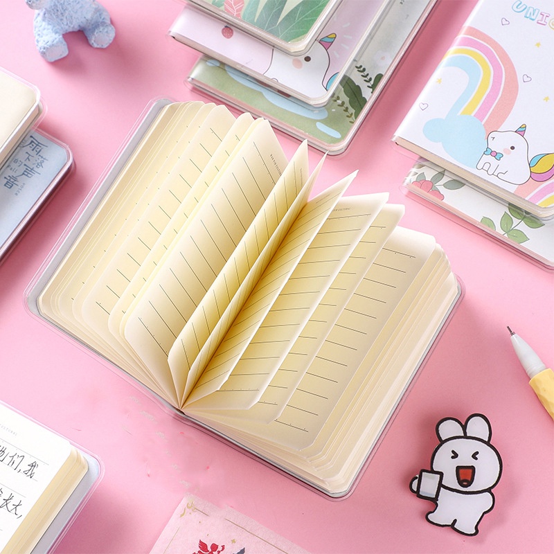 Sổ tay mini có dòng kẻ nhiều hình cute dễ thương có bìa da PU chống thấm (120 trang)