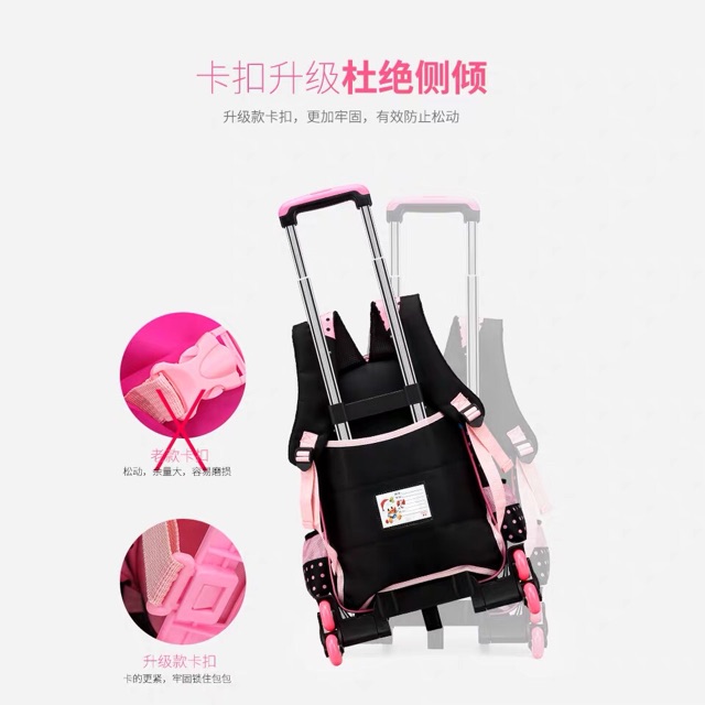 Ba lô kéo cho bé đến trường ảnh thật