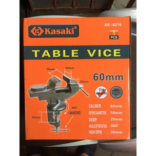 Ê Tô Kẹp Bàn 60mm Đa Năng Có Mâm Xoay 360 độ ASAKI