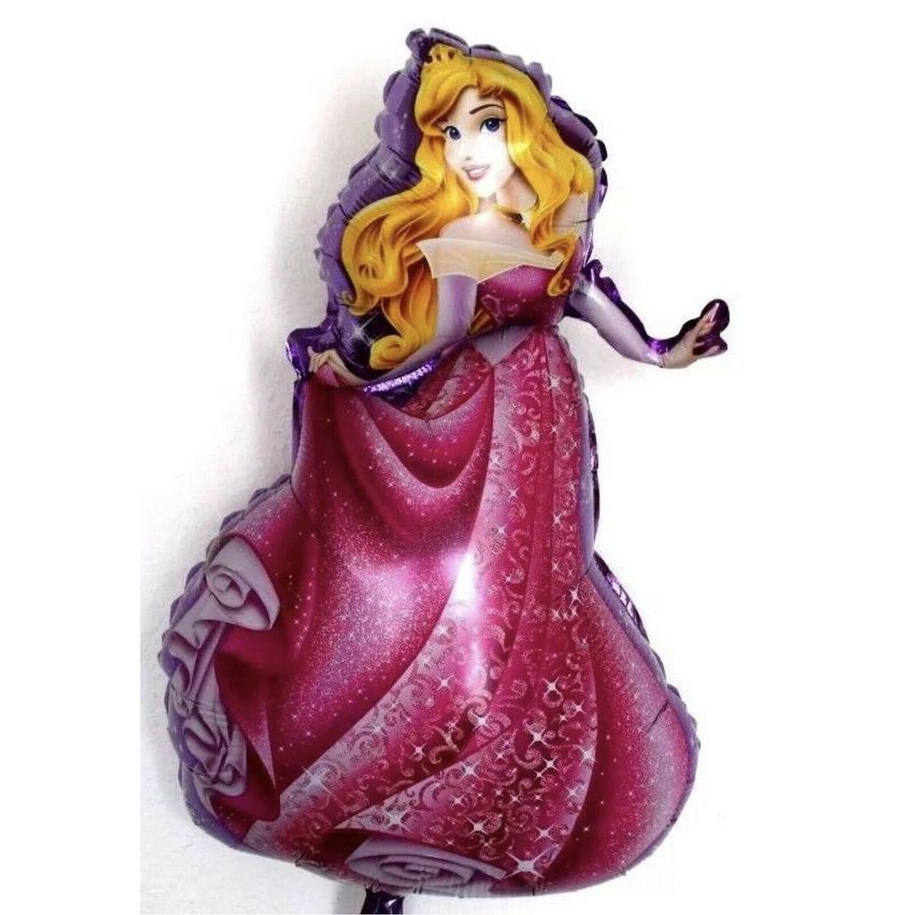 DISNEY Set 5 Bong Bóng Hình Công Chúa Belle / Cinderella / Aurora / Bạch Tuyết / Elsa Trang Trí Tiệc Sinh Nhật