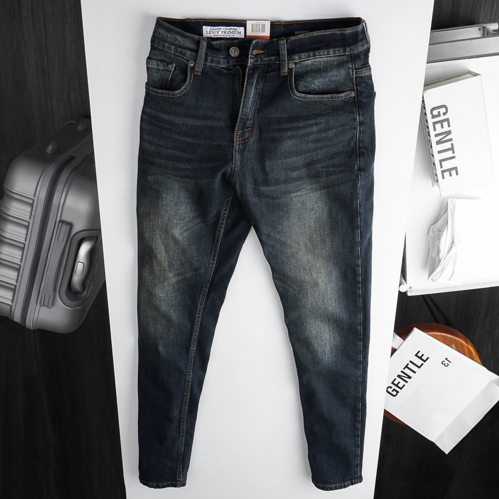 Quần Jean dài nam LV 514 Straight Fit,dáng suông,ống 18-20cm,chất vải co dãn nhẹ - JLV 551