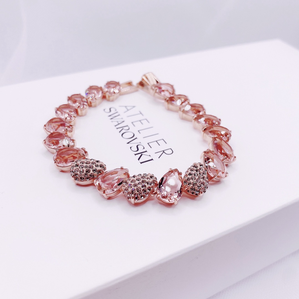 Vòng tay pha lê hồng Swarovski