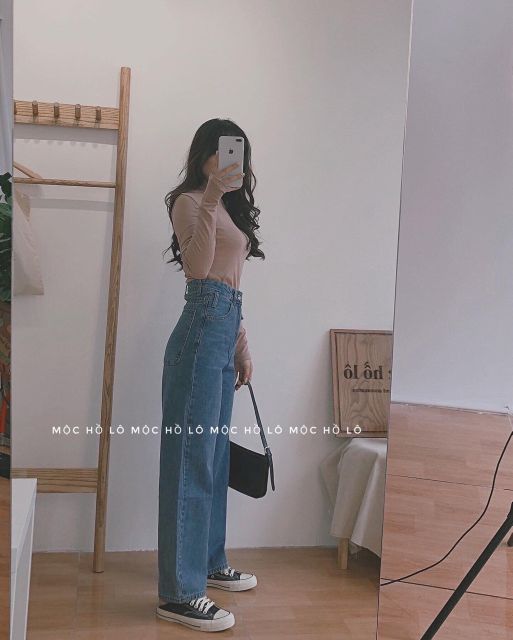 Quần bò ống rộng nắp túi Hàng đẹp | BigBuy360 - bigbuy360.vn