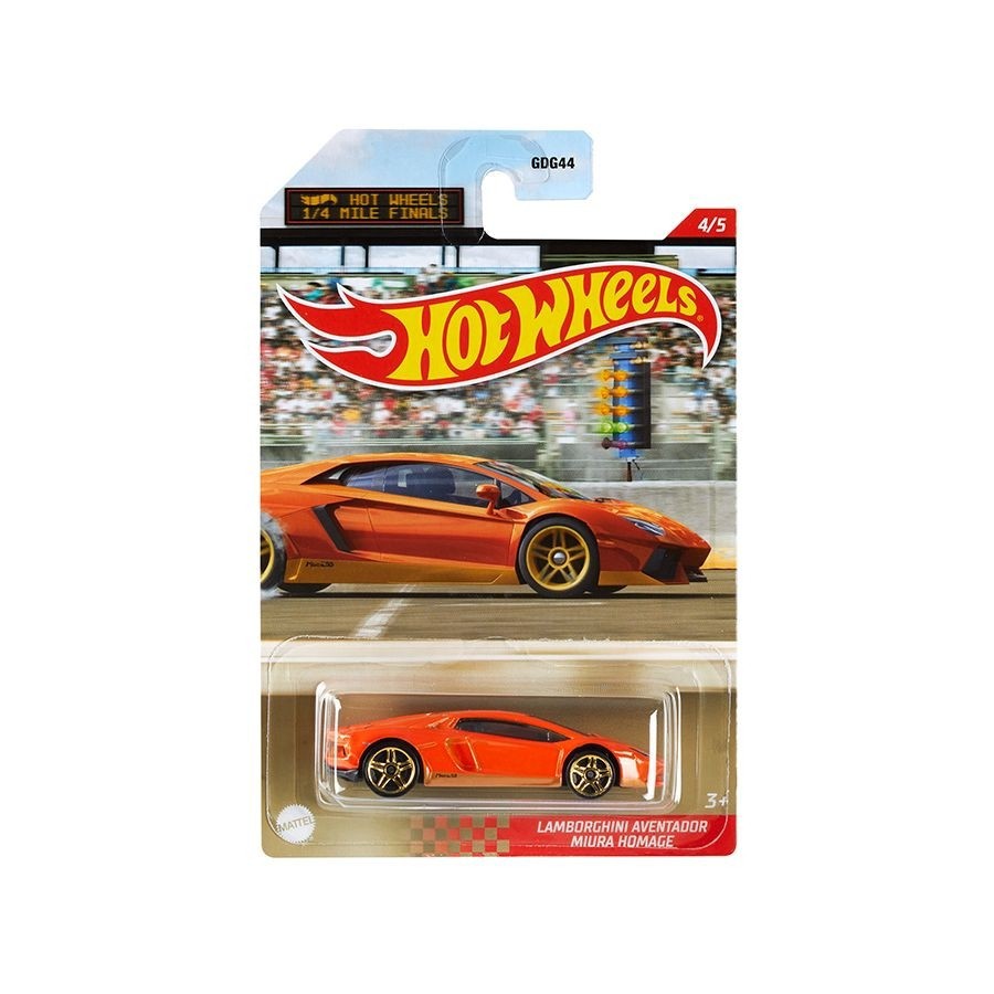 Xe mô hình tỉ lệ 1:64 Hot Wheels Mile Finals Lamborghini Aventador Miura Homage