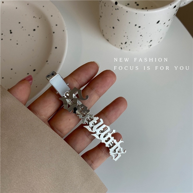 Kẹp Tóc Họa Tiết Chữ Phong Cách Âu Mỹ Thời Trang Cho Nữ