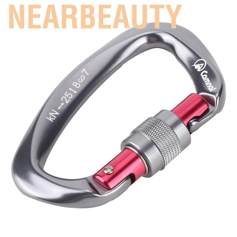 Móc Khóa Carabiner Hình Chữ D Bằng Nhôm 25kn