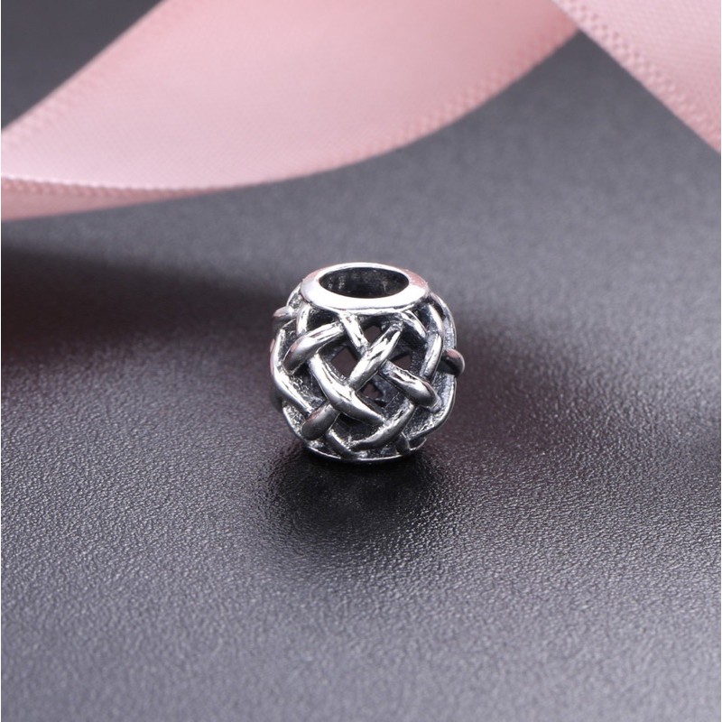 charm pan đan sợi cổ điển bạc s925 cao cấp