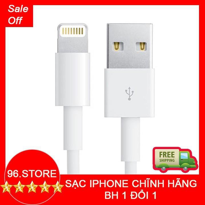 Dây usb sạc iphone xịn , Dây sạc ip dài 1m , cáp sạc ip nhanh cho iphone 5/6/7/8/X chính hãng độ bền cao