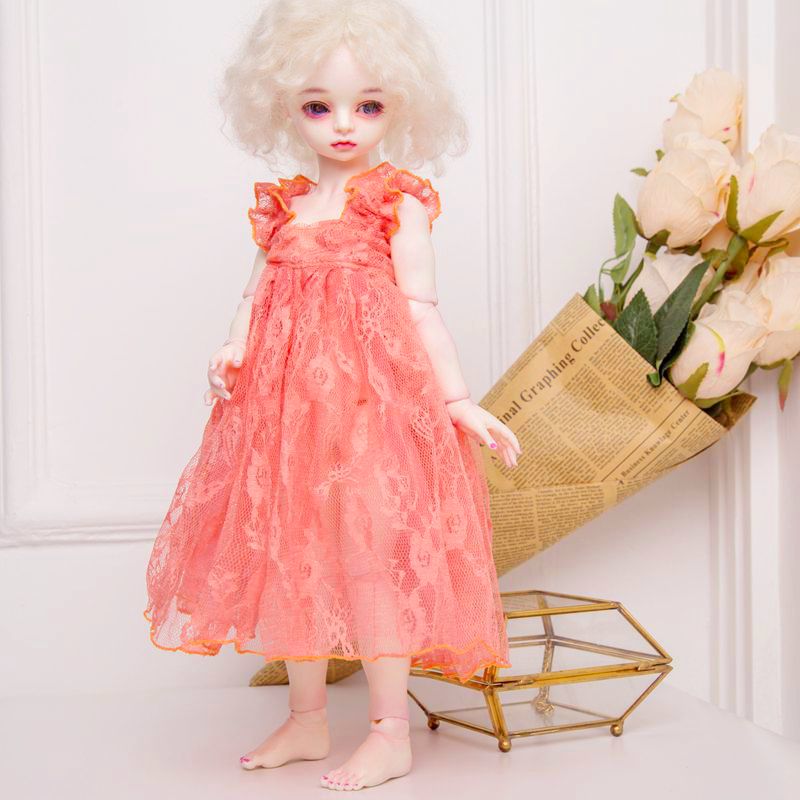 Đầm ren công chúa cho búp bê tỉ lệ 1/ 6 1/ 3