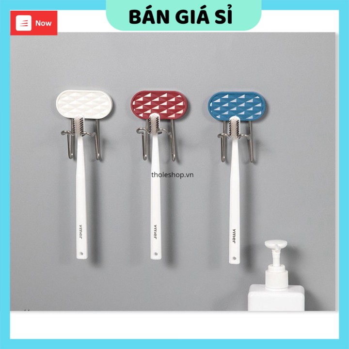 Giá Treo Bàn Chải GIGAHOME Móc Treo Bàn Chải Đánh Răng Và Cốc Súc Miệng Dán Tường 9896