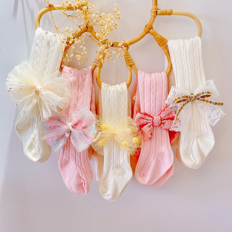 Quần Tất Legging Phối Nơ Dễ Thương Cho Bé Gái