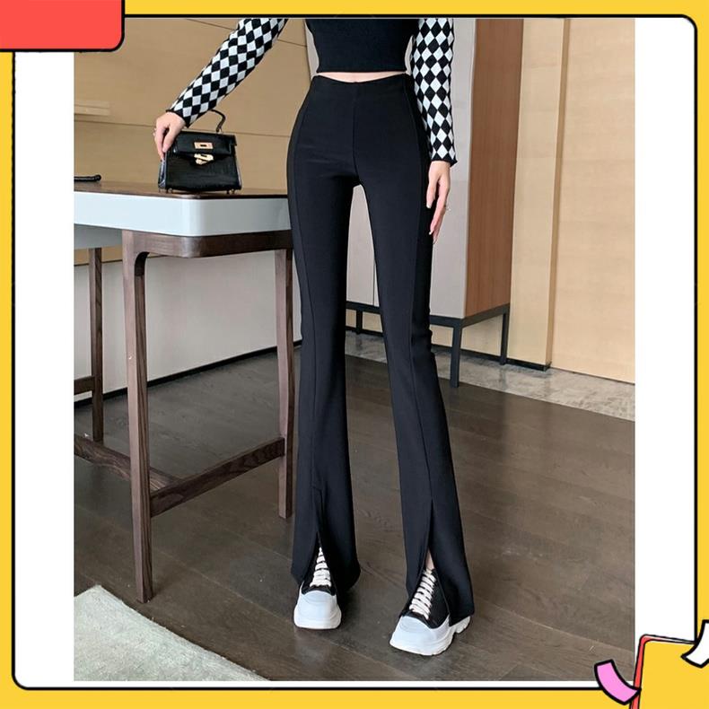 Quần Ống Loe Xẻ Dáng Siêu Dài Cực Hot Top 1 Bán Chạy Nhất Hàn Quốc
