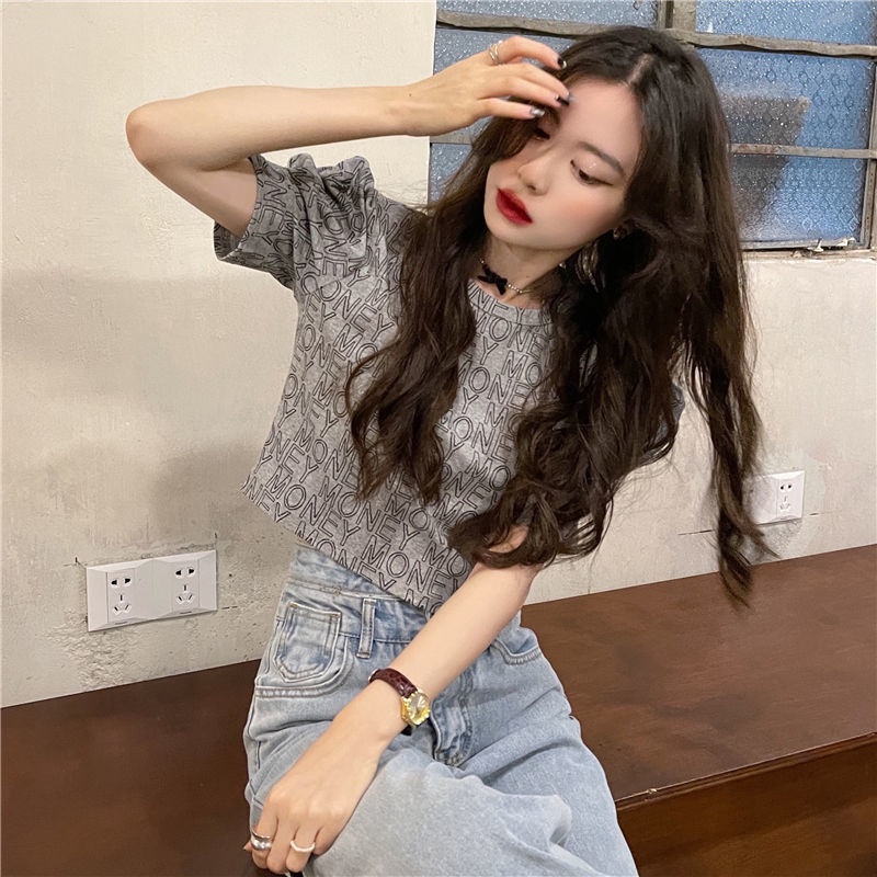 Áo Thun Cotton Tay Phồng Ôm Dáng Thời Trang Cho Nữ