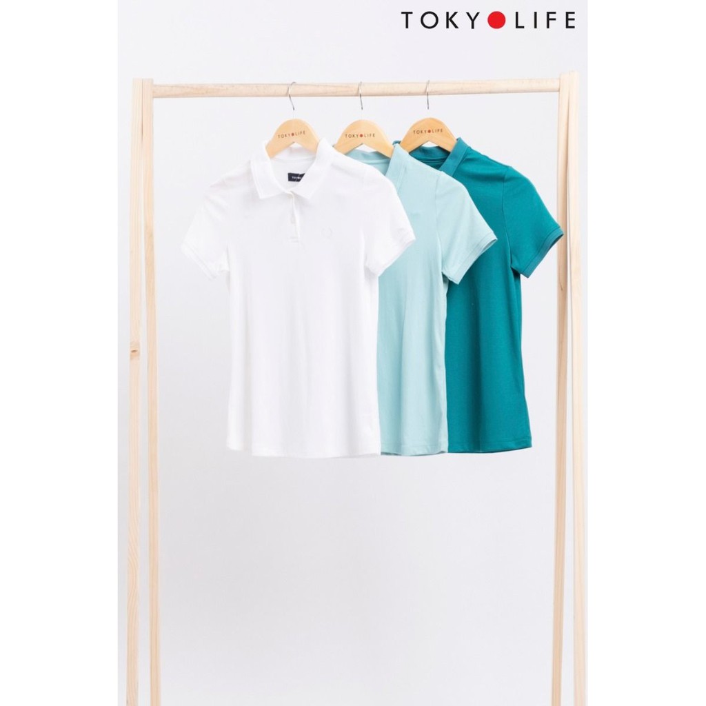 [Mã WABRTKL11 giảm 10% đơn 250K] Áo phông Polo nữ TOKYOLIFE cổ gập 1 màu I9POL501G | BigBuy360 - bigbuy360.vn