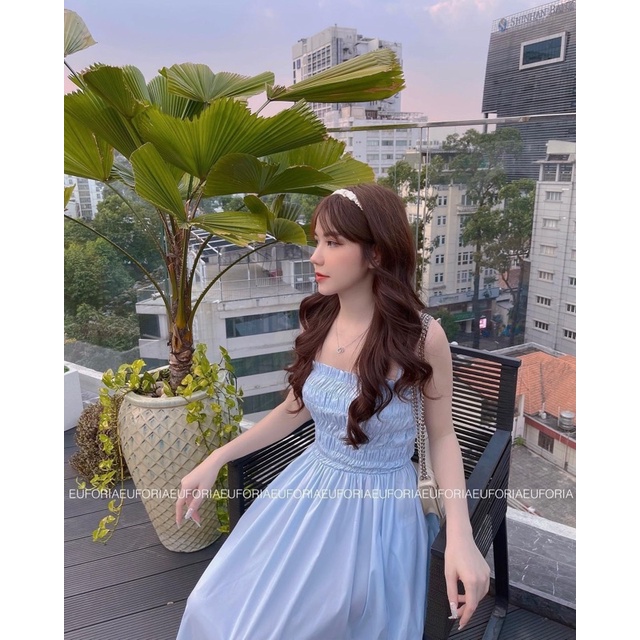 (Ảnh thật) VÁY MAXI 2 dây BO CHUN NGỰC
