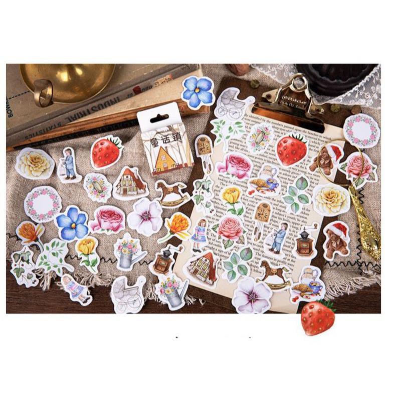 Bộ 46 Sticker Hàn Quốc Gia Đình dán trang trí E19