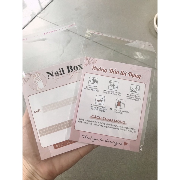 Bìa giấy đựng nailbox kèm túi bóng - giao màu ngẫu nhiên