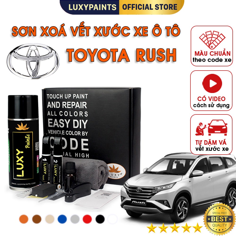 Sơn xóa vết xước xe ô tô Toyota Rush LUXYPAINTS, Bút tẩy xoá vết trầy xước sơn xe oto màu chuẩn CODE - LP01TORU