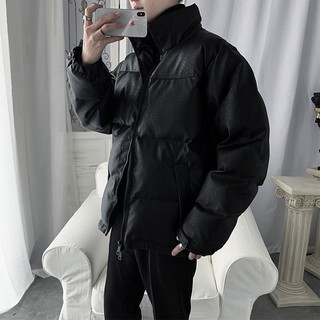 |ODERTAOBAO|ÁO KHOÁC PHAO NAM GIẢ DA  UNISEX| BST THU ĐÔNG 2O2O| MÀU ĐEN, SIZE S-3XL