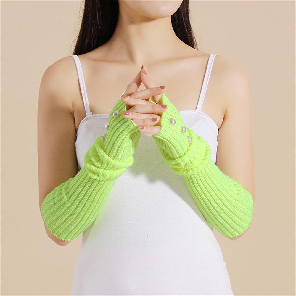 Găng Tay Dệt Kim Dài Mềm Mại Cho Nữ