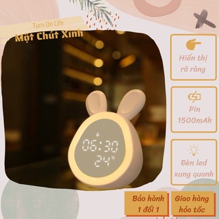 Đồng hồ gấu sạc USB có đèn LED❤️FREESHIP❤️ ban đêm dùng làm đèn ngủ