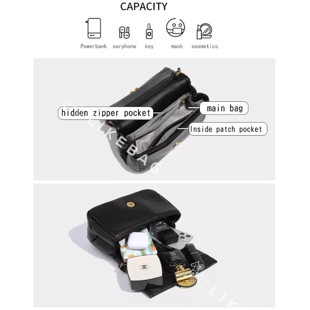 Túi đeo chéo LIKEBAG đeo vai da trơn khóa tròn 225XK7111 - LIBAGI