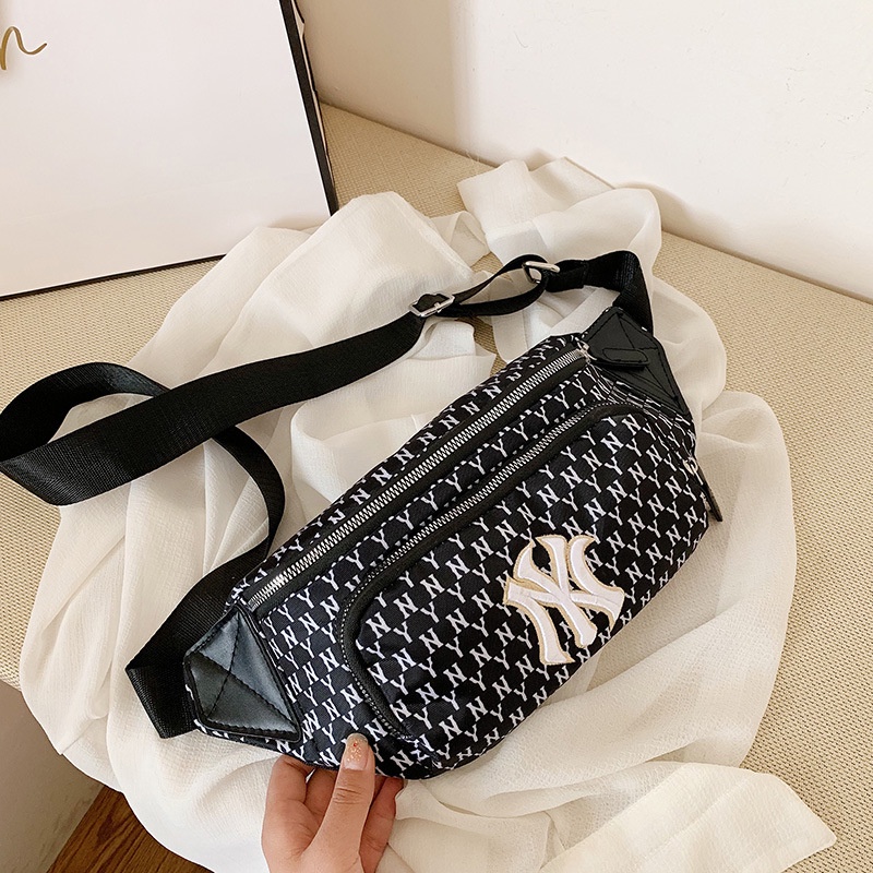 Túi bao tử đeo chéo ny, combo set túi nón unisex nam nữ quảng châu bao đẹp