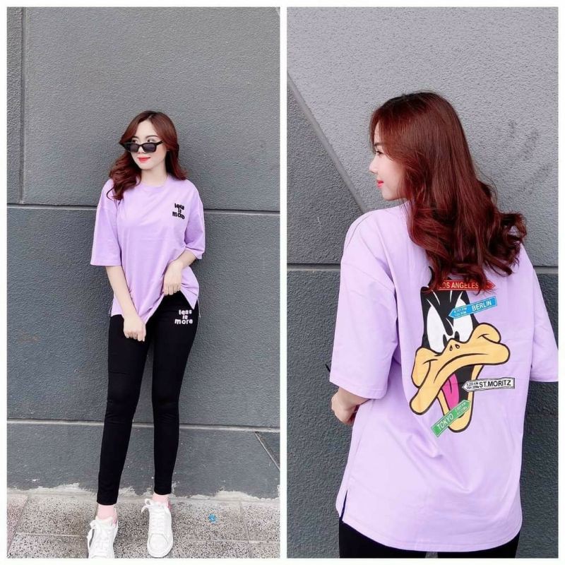 [NEW] Set Cotton Nữ Xẻ Tà - Hình In Đơn Giản Siêu Xinh - SP Y Hình | BigBuy360 - bigbuy360.vn