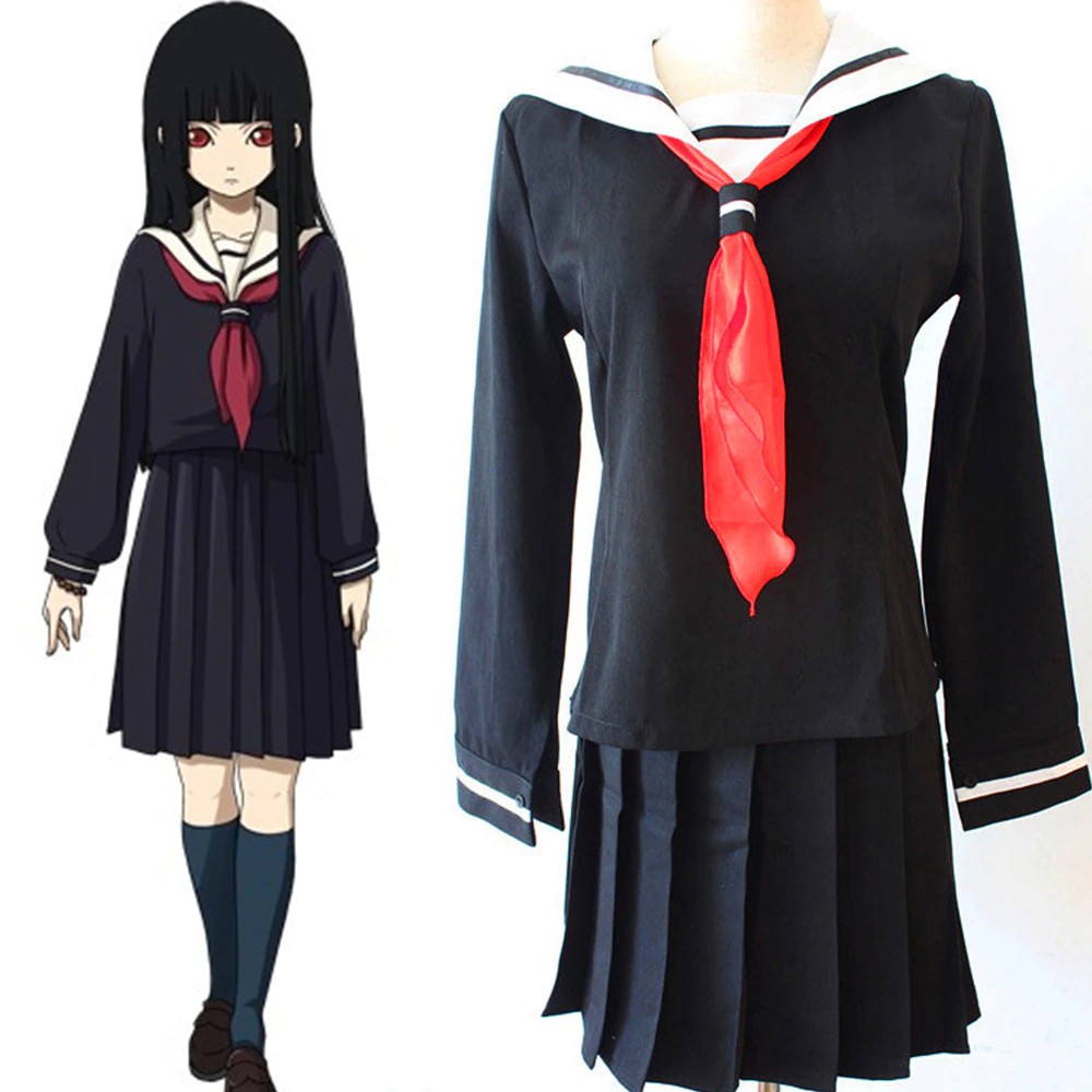 Đồng Phục Học Sinh Nhật - Seifuku Cosplay Enma Ai - Jigoku Shoujo