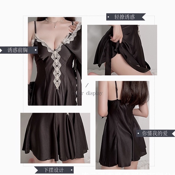 Váy ngủ sexy quyến rũ dáng xòe viền ren gợi cảm đầm ngủ  cao cấp E1235