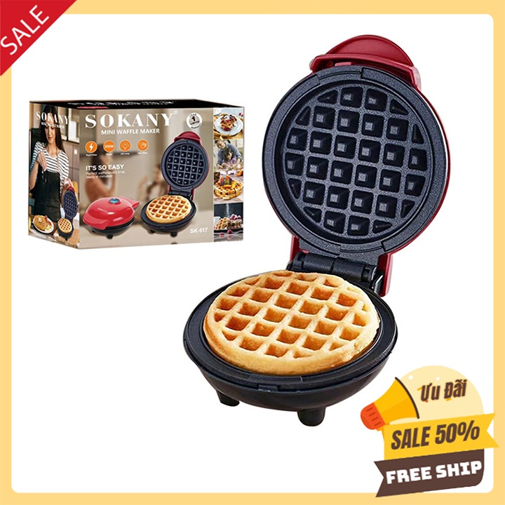 [Mã ELHADEV giảm 4% đơn 300K] Máy làm bánh bông lan, làm bánh waffle mini