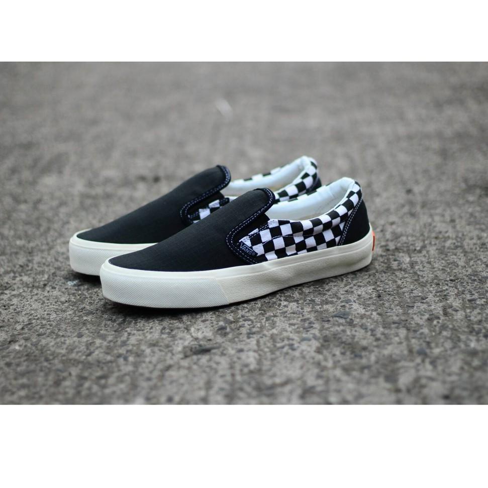 VANS (Hàng Có Sẵn) Giày slipon Màu Đen Hải Quân Cho Học Sinh Trung Học Thường Ngày 1456