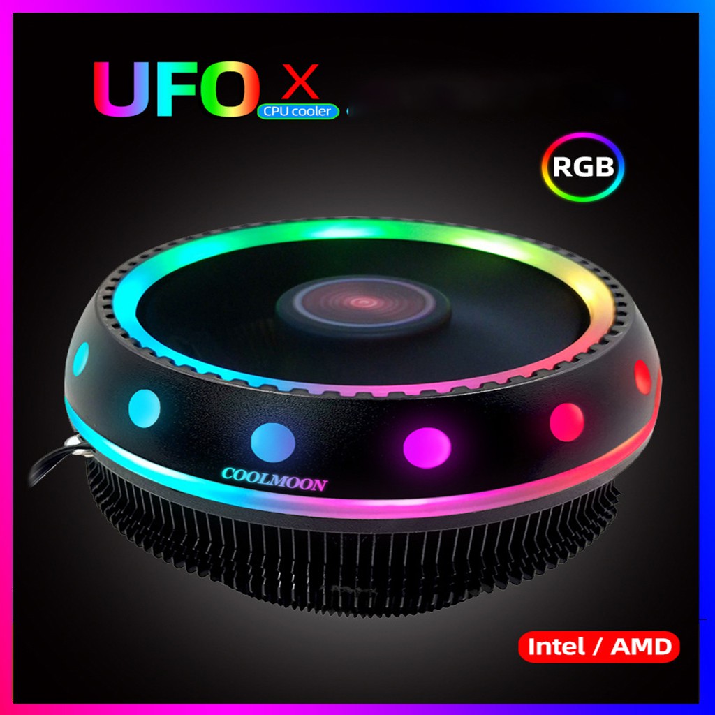 [Tặng keo Tản nhiệt] Quạt Tản nhiệt cpu Coolmon UFOX có led rgb