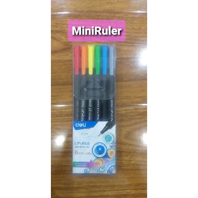 Bút liner đi nét có thể rửa được Deli - chuyên viết caligraphy thư pháp brush letter - EQ900
