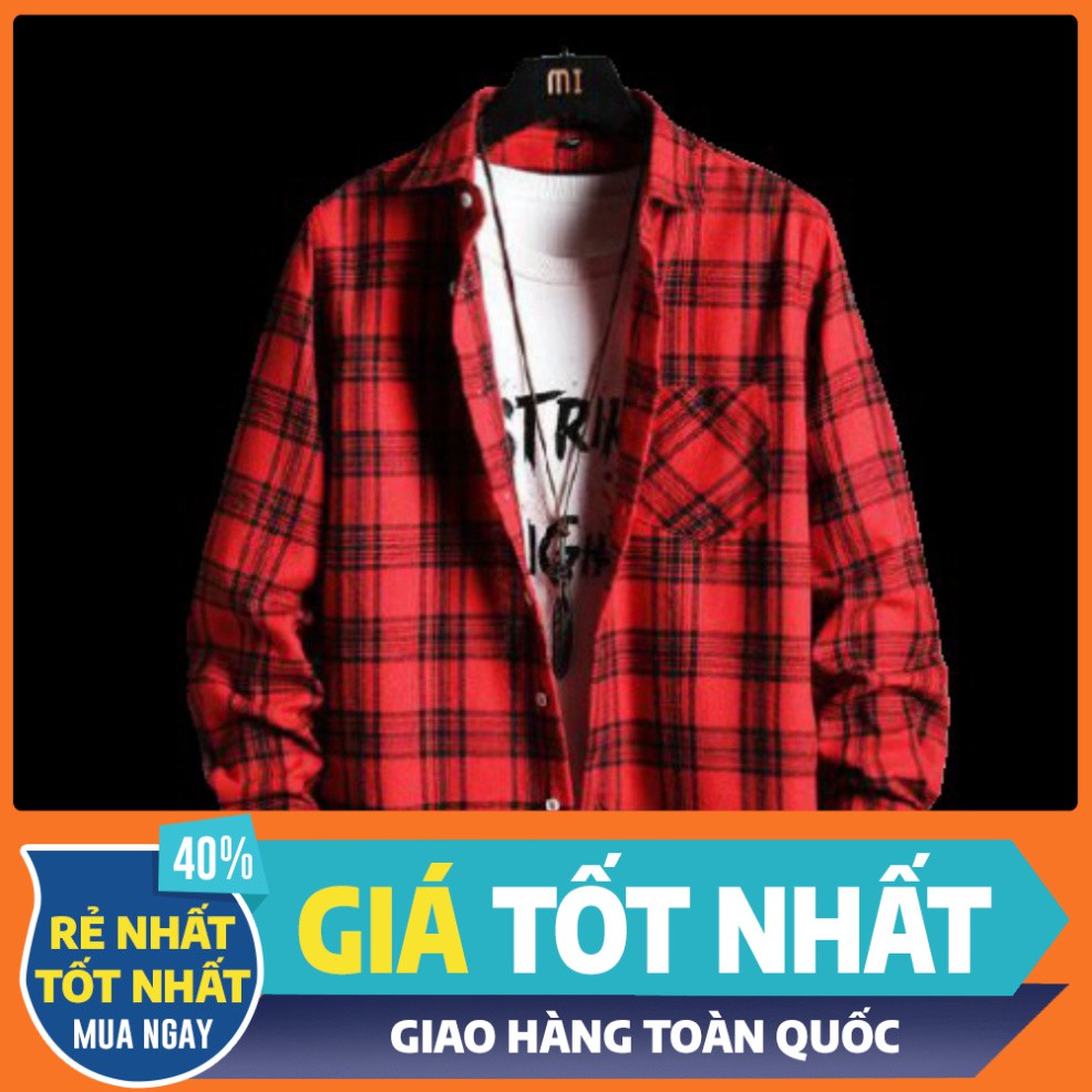 (HÌNH THẬT) (XẢ KHO MÙA DỊCH) Áo Khoác Sơ Mi Caro Flannel Nhiều Màu Unisex