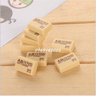 Tẩy bút chì gôm vàng 4B ba kích thước