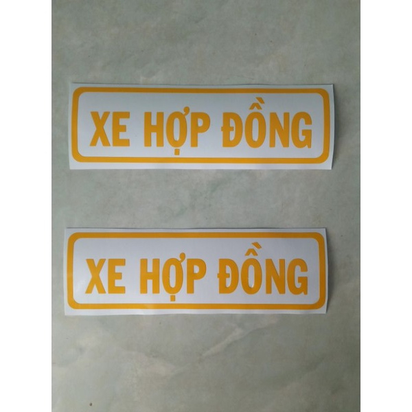 Chữ xe hợp đồng chất liệu decal dùng dán xe ô tô