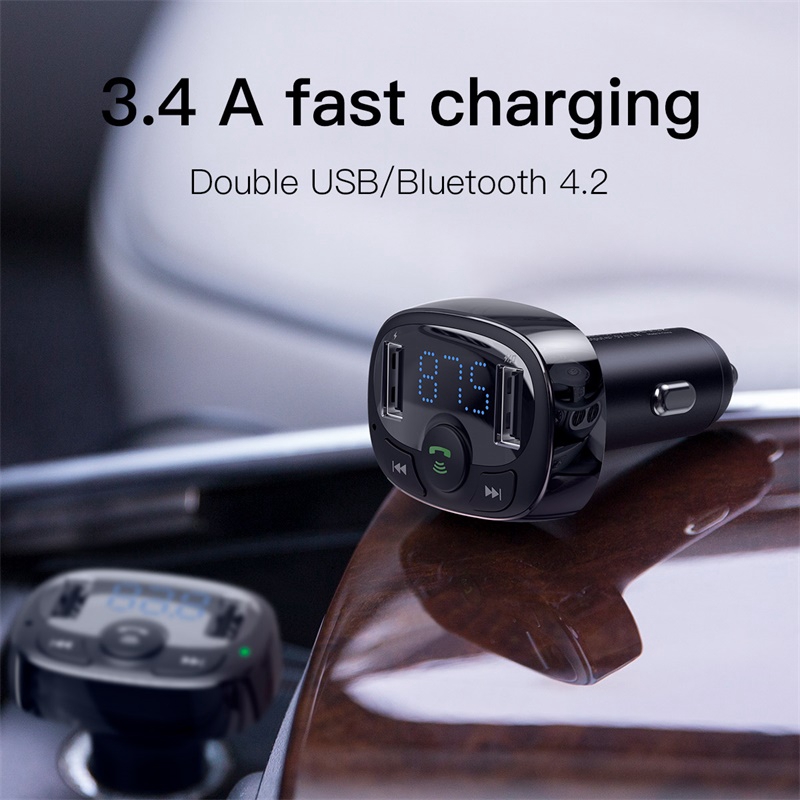 Bộ sạc nhanh trên ô tô có usb bluetooth 4.2 tích hợp máy nghe nhạc mp3 đài fm aux chuyên dụng