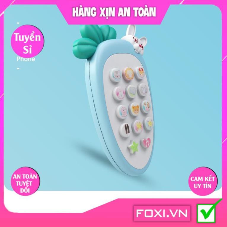 Điện thoại cà rốt-củ cải-thỏ Foxi đáng yêu-phát nhạc cho bé-Đồ chơi thông minh-phát triển IQ,EQ-Có đèn-nhạc nhấp nháy