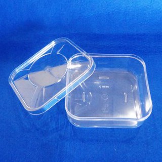 Hộp nhựa vuông cứng lớn đựng yến sào 50g (C.0184)