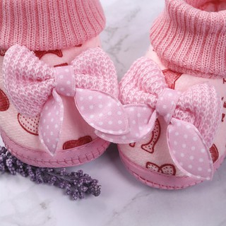 ◕Ω◕Giày bốt chống trượt sang trọng cho bé dành cho trẻ em Tất đế nơ buộc dây
