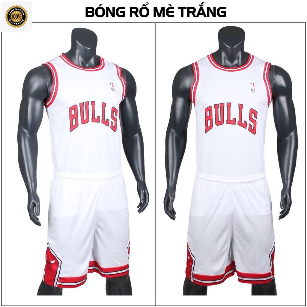 ÁO BÓNG RỔ BULL NGƯỜI LỚN MÀU TRẮNG 12.12