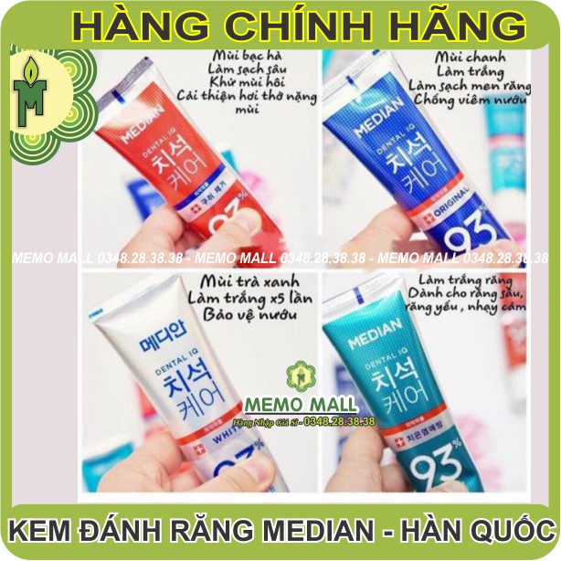 (CHÍNH HÃNG-DATE MỚI) Kem đánh răng Median HÀN QUỐC 93% đủ màu TRẮNG SẠCH RANG -THƠM MIỆNG | WebRaoVat - webraovat.net.vn