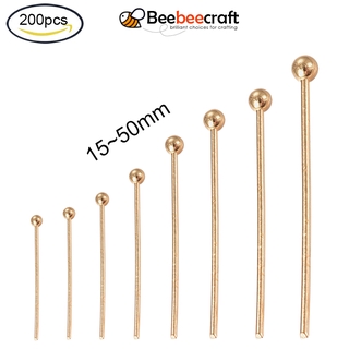 Set 200 Ghim Đầu Tròn Bằng Thép Không Gỉ 304 Làm Trang Sức Thủ Công