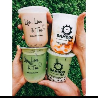 50 cốc chữ U, ly nhựa đáy bầu dày dặn ( có kèm nắp)