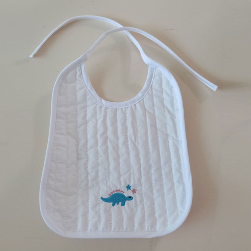 Yếm Ăn Cotton Mềm Mại Thêu Họa Tiết Động Vật Hoạt Hình Có Thể Điều Chỉnh Cho Bé Sơ Sinh