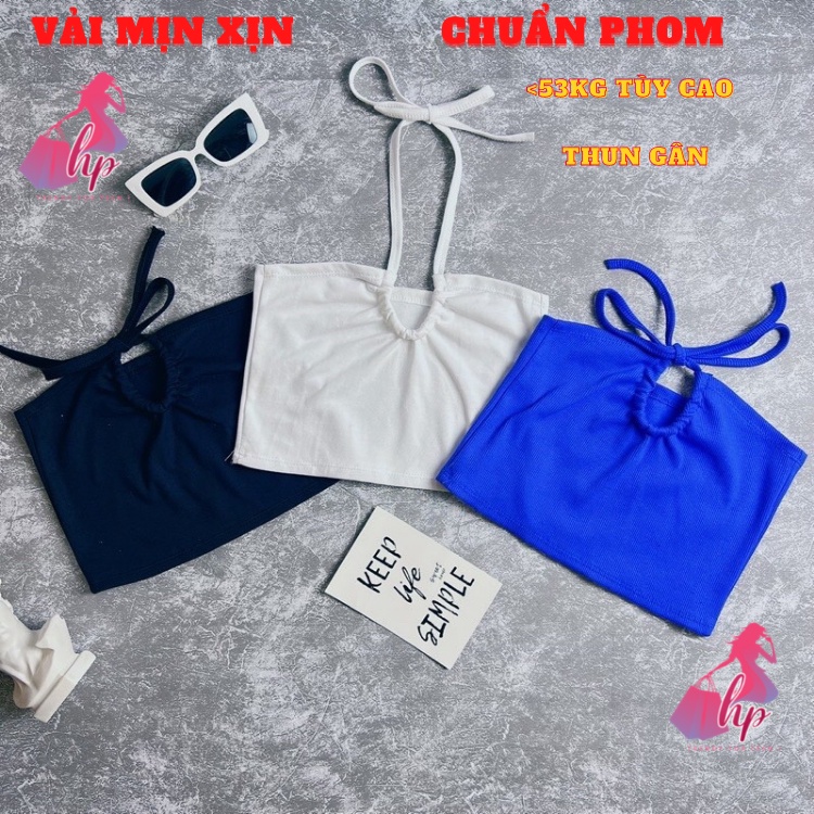 áo croptop kiểu nữ ôm body khoét ngực phối dây màu trắng đen thun gân hàn quốc tôn dáng thời trang A145